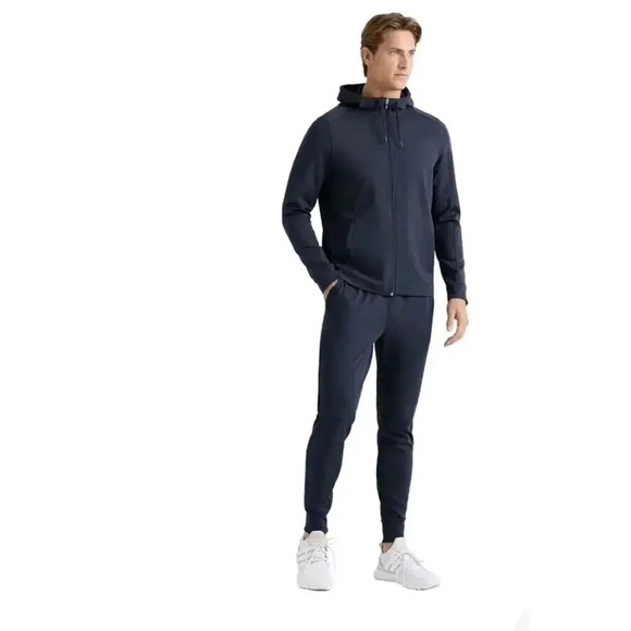 Rhone Sz XXL Spar Full Zip Hoodie Jacket Mens Navy Technical Athleisure Pockets - Picture 2 of 12